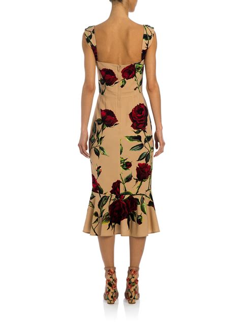 dolce and gabbana rose dress replica|Dolce & Gabbana floral dress sale.